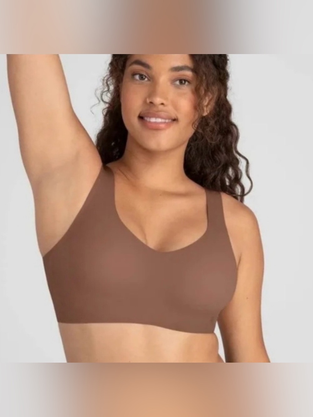 Honeylove V-Neck Bra XL Copper Brown Comfort Shaping LWBR0101